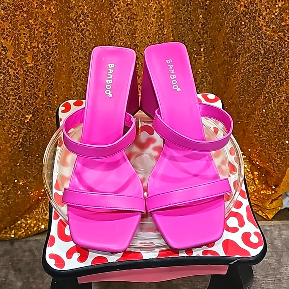 A BamBoo Like New Pink Heels size 10 - Picture 8 of 9